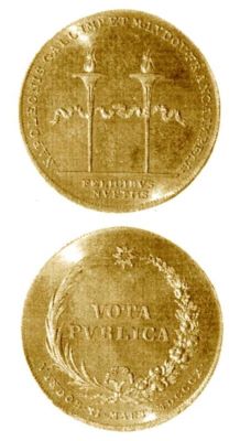Medalie (jeton) dedicată căsătoriei lui Napoleon I cu Maria Luisa de Austria la Viena
