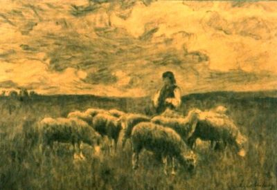 desen - Luchian, Ștefan; Cioban cu oi