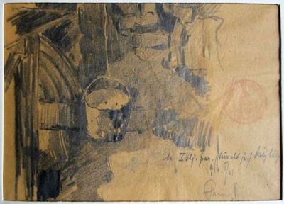 grafică - Popp, Aurel; Schiță de pe front; seria: studii de pe front din primul război mondial