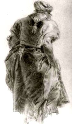 desen - Tiepolo, Giovanni Battista; Figură văzută din spate