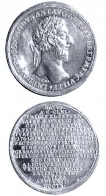 Medalie dedicată împăratului Commodus