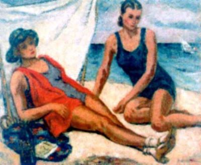 pictură - Dimitrescu, Ștefan; Femei pe plajă