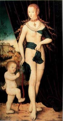 pictură - Cranach cel Bătrân, Lucas; Venus și Amor