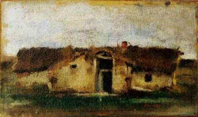 pictură - Grigorescu, Nicolae; Bordeie