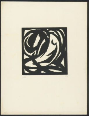 linogravură - Mattis-Teutsch, Hans; Compoziție abstractă