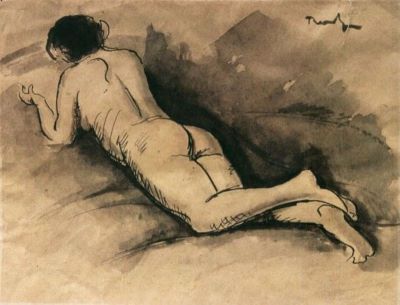 desen - Tonitza, Nicolae; Nud culcat
