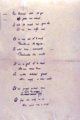 manuscris - Eminescu, Mihai; S-a dus amorul