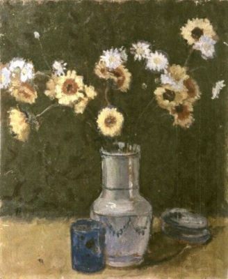 pictură - Pallady, Theodor; Vas cu flori galbene