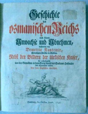 carte - Dimitrie Cantemir; Geschichte des osmanischen reichs