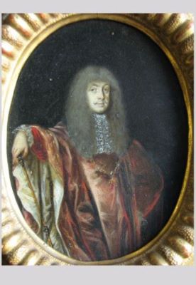 pictură - Stampart, Frans; Împăratul Leopold I, Mare Maestru al ordinului 