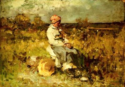 pictură - Grigorescu, Nicolae; Bătrâna din Brolle