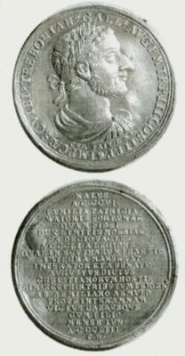 Medalie dedicată împăratului Trebonianus Gallus