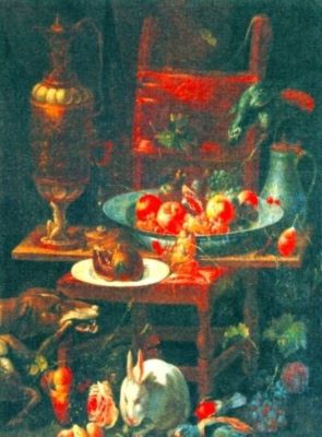 pictură - anonim flamand; Natură statică