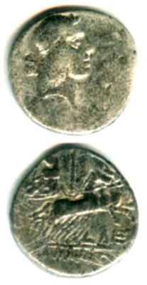 denar (imitație); denar de tip C. FABI C.F. - imitație
