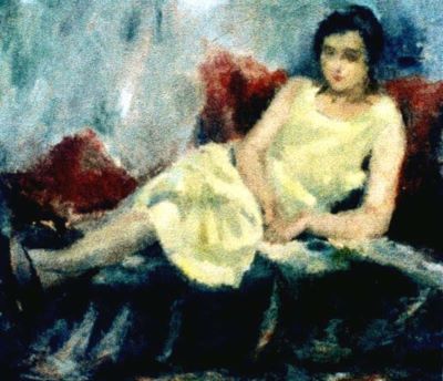 pictură - Șirato, Francisc; Femeie șezând