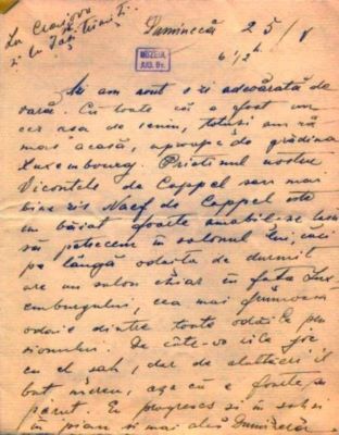 scrisoare - Mureșianu, A. Aurel; Mureșianu A. Aurel către mama sa, Mureșianu Elena