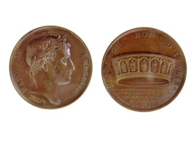 Medalie dedicată încoronării lui Napoleon ca rege al Italiei