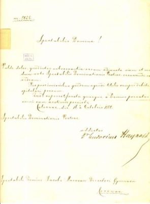 scrisoare - Haynald, Lajos; Haynald Lajos către Mureșianu Iacob