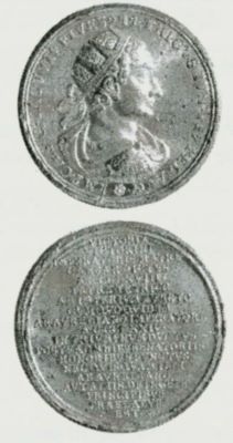 Medalie dedicată uzurpatorului Tetricus Iunius