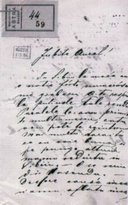 scrisoare - Mureșianu, Iacob; Iacob Mureșeianu către fratele său, Aurel Mureșianu
