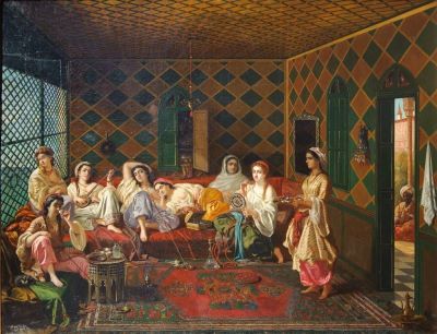pictură de șevalet - Aman, Theodor; Interior de serai