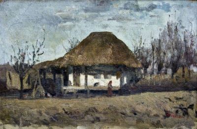 pictură - Andreescu, Ion; Casă la țară
