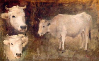 pictură - Grigorescu, Nicolae; Studiu de boi