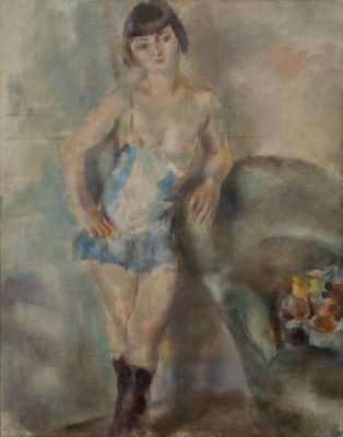 Pictură de șevalet - Pascin (Pincas), Jules; Tânără fată