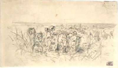 grafică - Grigorescu, Nicolae; La culesul viilor