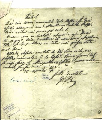 scrisoare - Barițiu, George; Barițiu, George către Mureșianu Iacob