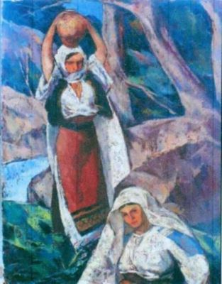pictură - Theodorescu-Sion, Ion; Două țărănci