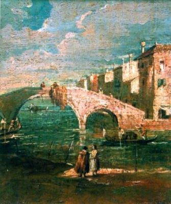 pictură - Anonim venețian; Peisaj venețian