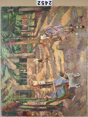 pictură de șevalet - Eder, Hans; Partida de croquet