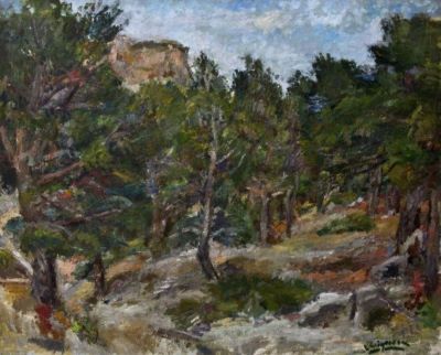 pictură - Grigorescu, Lucian; Peisaj din Cassis