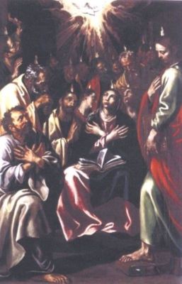 pictură - Escamilla, Luis Tristán de; Coborârea Sfântului Duh