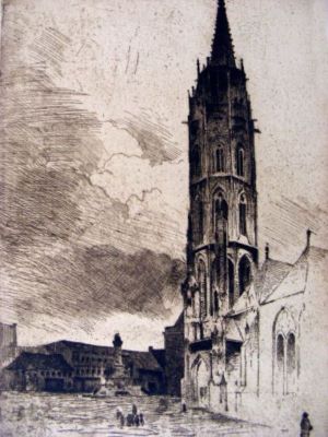 gravură - Beron, Gyula; Biserica Mátyás