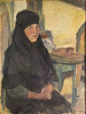 pictură de șevalet - Steriadi, Jean Alexandru; Turcoaică cu feregea - Aișe