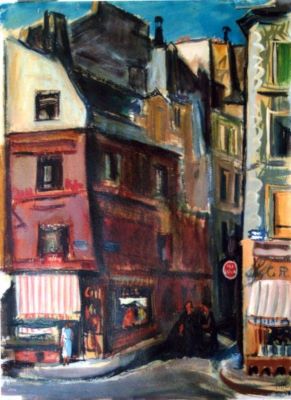 pictură - Iser, Iosif; Paris. Strada Mouffetard