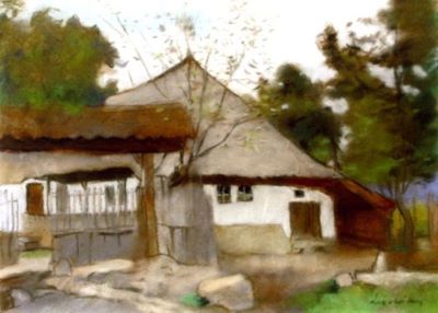 pictură - Luchian, Ștefan; Casă din Brebu