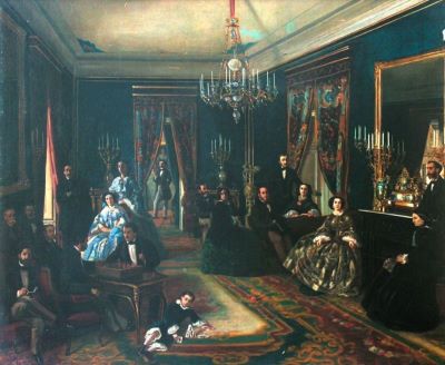 pictură - Aman, Theodor; Scenă de interior