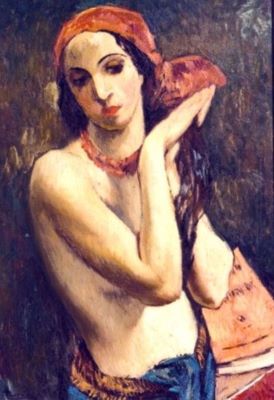 pictură - Theodorescu-Sion, Ion; Figură cu turban roșu