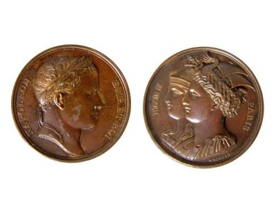 Medalie alegorică pentru orașele Paris și Roma