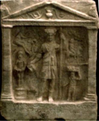 basorelief; Bacchus