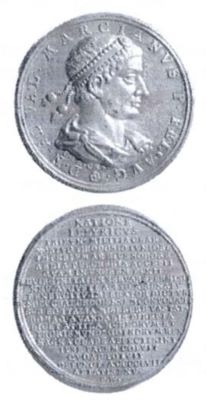 Medalie dedicată împăratului Marcianus