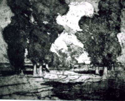 gravură - Lee-Henkley, William; Minchom Common