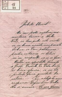 scrisoare - Mureșianu, Iacob; Comunicări în legătură cu serviciul militar