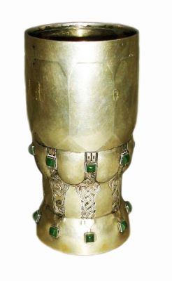 Cupă decorativă din argint aurit