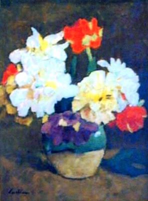 pictură - Luchian, Ștefan; Flori, bujori și maci
