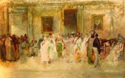 pictură - Aman, Theodor; Serată la Palatul Știrbey