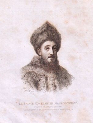 gravură - Jaquet, Jules; Domnitorul Constantin Mavrocordat